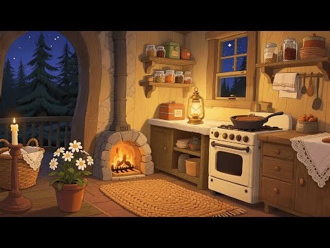 Rain Outside, Comfort Inside: A 1930s Kitchen with Soft Oldies and Home-cooked Meals 🌧️🍴