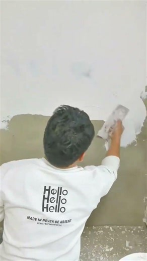 Skilled Worker Smooths Wall Perfectly With Satisfying Plaster Finish