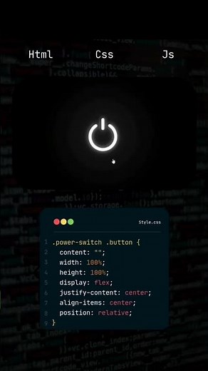 Programación Power Button Html, Css y JavaScript #programacion #de