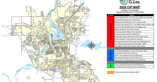 Eau Claire plans ahead for 2026 street construction