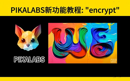 PIKALABS完整教程: 将文本或图案嵌入视频。最新"encrypt"功能详解。