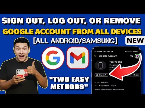 How To Sign Out Of Google Account From All Devices 2026 || Log Out Or Remove Google Account Android