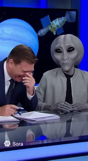 👽 Alien Says He’s From Uranus 🪐🤣 ~ News Anchor Loses It!