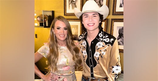 Carrie Underwood Reunites With "American Idol" Finalist John Foster At The Opry