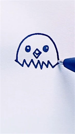 How to draw a chick 🐣 hatching step by step tutorial drawing #art #shorts #tutorial