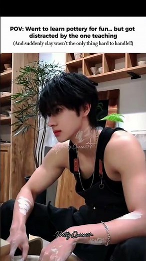 🌚✨POV: You went to learn pottery for fun… but got distracted by...#aesthetic #pov #fypviral