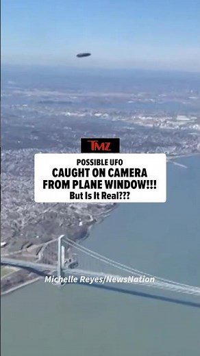 A woman claims to have caught a #UFO on camera from her plane window 😱 Do you believe it's real? 🤔