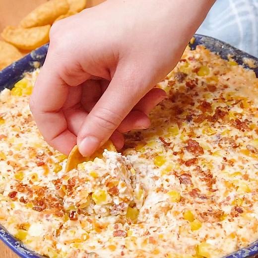 3K views · 43 reactions | Cracked Out Corn Dip – OMG! SO good! Corn, cream cheese, sour cream, cheddar, bacon and Ranch. I took this to a party and it was the first thing to go! Can make ahead and refrigerate until ready to eat. Our FAVORITE dip! YUM! FULL RECIPE: https://www.plainchicken.com/cracked-out-corn-dip-football-friday/ | Plain Chicken | Facebook
