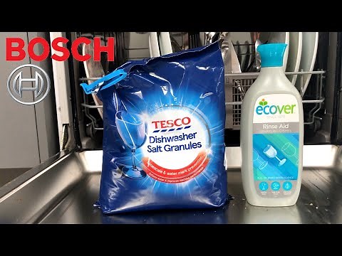 How to add Salt and Rinse Aid to a Bosch Dishwasher