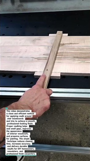 Fast Caulking Finish Around Stair Baseboards #DIY #HomeImprovement #CaulkingTips