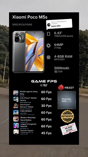 Poco M5s Gaming Performance Test