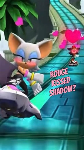 Rouge kissed Shadow… Kinda #sonicforcesspeedbattle #shadouge