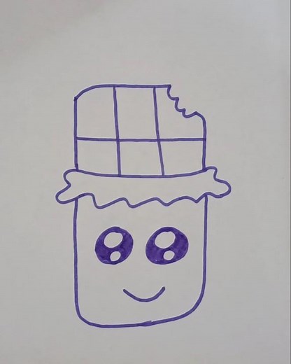 How to draw a cute chocolate 🍫 bar / simple and easy drawing tutorial/step by step chocolate drawing