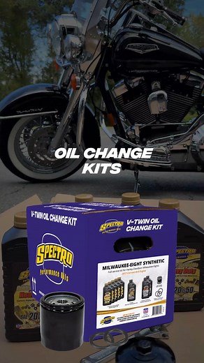 474 reactions · 3 comments | NEW SPECTRO OIL CHANGE KITS COMING JANUARY 2026 for Harley-Davidson V-Twins. We are happy to announce our newest and most convenient product! Our oil change kits offer one convenient pit stop for you to get everything you need to get your oil changed. Full service or engine oil only, the choice is yours. Servicing Evolution, Sportster, Twin Cam, and Milwaukee-Eight engines. | Spectro Performance Oils | Facebook