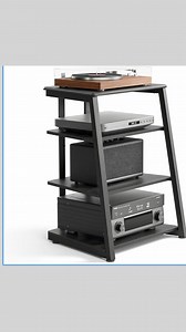 Design HIFI Stand Corner Shelf Stand Wooden Shelves Component Cabinet Height Adjustable Wooden Shelves for av amp/Turntable/Xbox/Printer Multifunctional (Black) #builders #coffeeshop #apartmentliving #atlantarealestateagent | Colin Bai