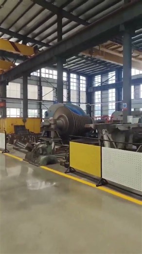 Steam Turbine rotors production workshop view.