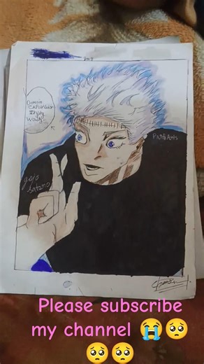 gojo saturo anime edit #jujutsukaisen #drawing