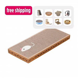 [Hot Item] Custom Luxury Reversible Arch Rectangle Pet Lounge Cat Cardboard Scratcher Toys