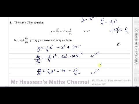 WMA11/01 (Edexcel) IAL P1 October 2022, Q1, Differentiation, ,Equations of Tangents