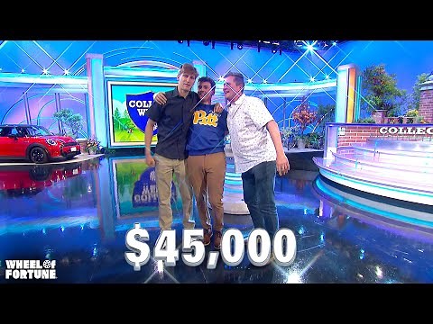 Noah Wins Big Money During College Week | Wheel of Fortune