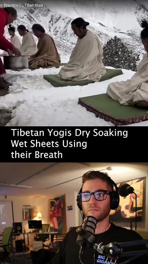 Tibetan Yogis dry soaking wet sheets using the power of their Breath Our mind has boundless potential. We are on the journey to unlock this potential through the power of the breath. We do this through breathwork and meditation #breathe #breatheandthinkbetter #tibet #meditation #tummo #wimhof