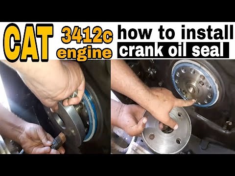 CAT 3412 c engine how to installation rear crank oil seal.