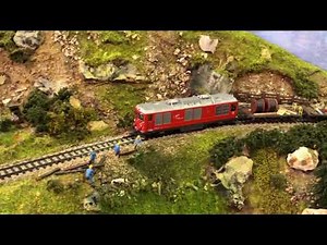 Modelleisenbahn Schweizer Zahnradbahn 4min - model train with swiss cogwheel railway