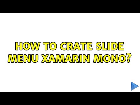 How to crate slide menu xamarin mono?