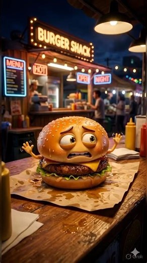 Fast Food Talking Truth 😳 | Burger Fries Soda Warning | Healthy Message Short #ai #aivideo