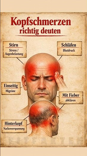 Kopfschmerzen richtig deuten – was die Stelle über die Ursache verrät 🤕🧠 #FitFakten