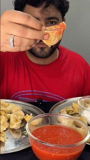 Momos Eating Challenge ASMR 🤣 Super sounds #shorts #asmr