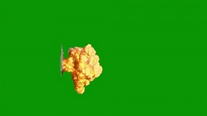 Vertical orientation video of a giant mushroom cloud explosion, three speeds included, 30p, green screen transparent background, perfect for phones and other mobile devices with a vertical orientation