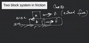 Two block system in friction... | Filo