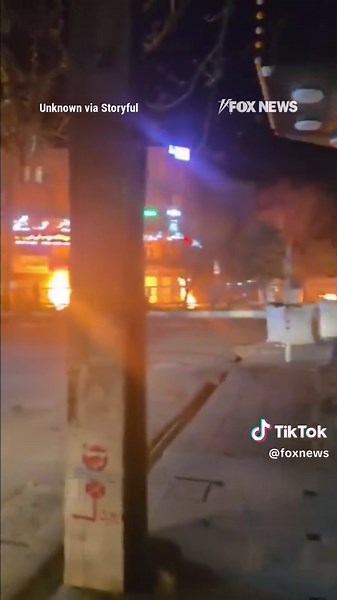 STREET SCORCHED: Footage captures the moment a street in Tehran erupts in flames after Israeli strikes hit major oil facilities in Iran’s capital.