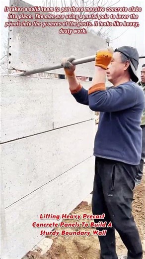 Lifting Heavy Precast Concrete Panels To Build A Sturdy Boundary Wall