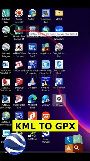 Convert KML to GPX #autocad #tutorialautocad #autocadtipsandtricks