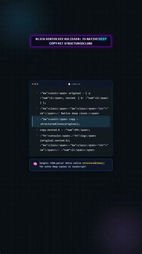 Behind the scenes: JS Native Deep Copy with structuredClone