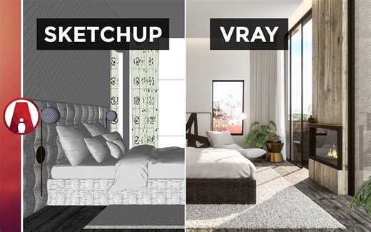 Vray for SketchUp 室内渲染全流程教程