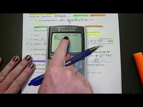 Notes 4.7 Solving Quadratics with Complex Solutions