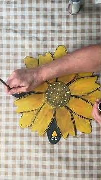 DIY Sunflower & Peekaboo Crow Fall Door Hanger 🌻🖤
