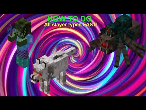 Hypixel Skyblock: How to do EVERY slayer FAST! (sven, revenant, tarantula)