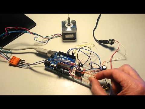 Control de velocidad y sentido de giro de motor paso a paso Nema 17