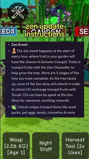 zen update grow a garden how to get tranquil plants