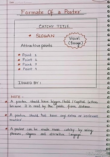 Format of poster ll poster format