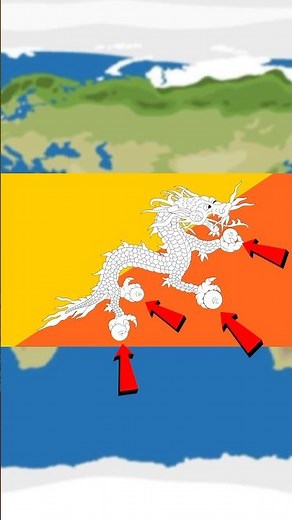 Why Bhutan’s Flag Has a Dragon? #shorts #flag