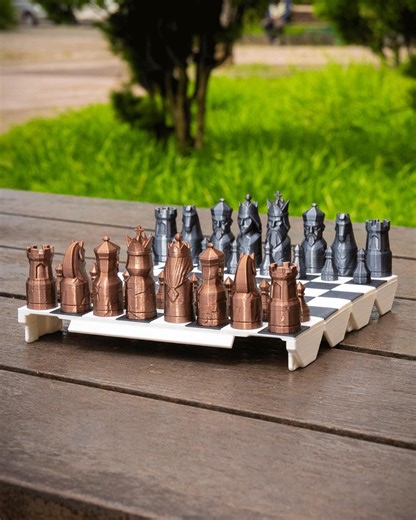 Chess Set With Storage – Portable Travel Chess Board & Pieces - Etsy