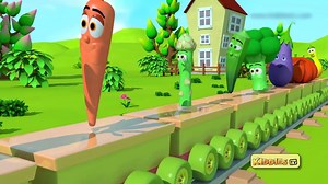 Humpty the train and vegetables song - nursery rhyme - kids - kindergarten - preschool - kiddiestv