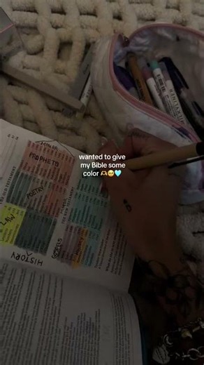 How I color coordinated my Bible 🩷🥹 #godisgood