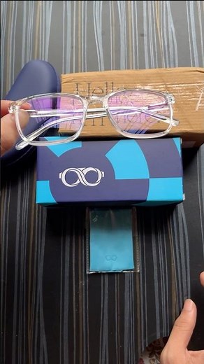 Unboxing Lenskart Transparent Blue Cut Eyeglasses | Stylish New Specs Revealed🤩 #Unboxing #lenskart