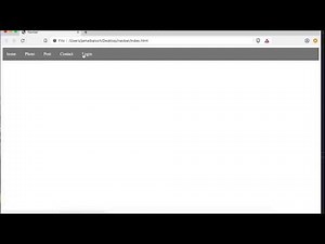 navbar with HTML and CSS